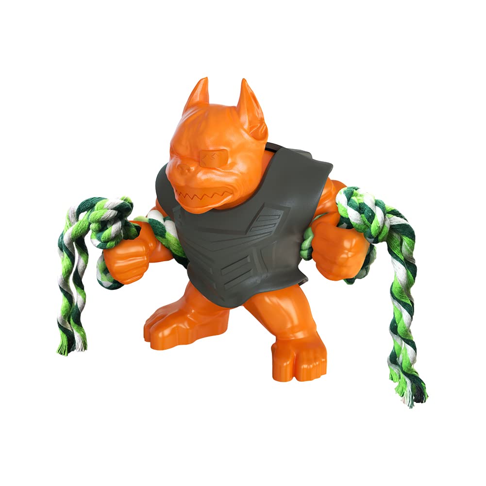 NALEINING Chew Toys for Dogs, Clean Teeth, Pet Teething Toys for Small, Medium and Large Dogs (Monster - Orange)
