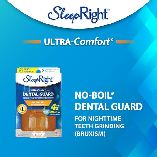 SleepRight Ultra-Comfort Dental Guard – Premium Night Guard for Teeth Grinding & Clenching – Soft, No Boil Mouth Guard, Non-Toxic, BPA-Free for Adults