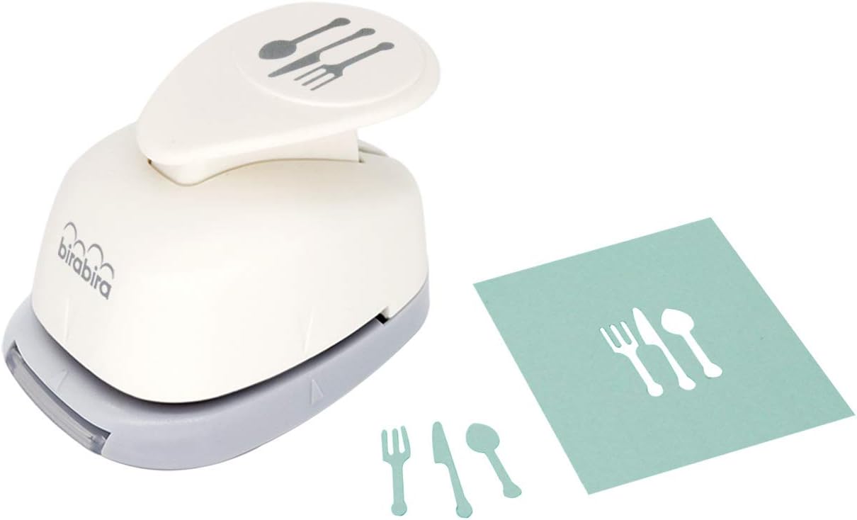 Bira Silverware Punch, 1" Lever Action Craft Punch for Paper Crafting Scrapbooking