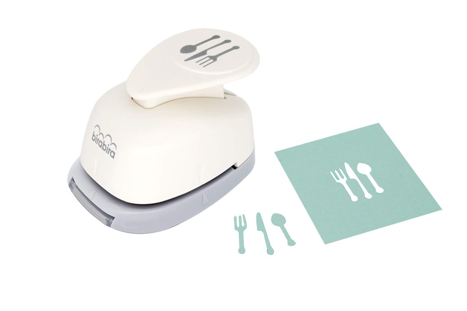 Bira Craft 1 inch Silverware, 3 in 1, Lever Action Craft Punch for