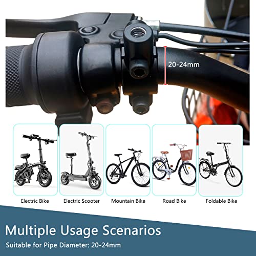 Kuxssul 1 Pair Bike Mirror Handlebar [Left + Right], Hd Glass Bicycle Mirror, 360° Rotatable Adjustable Shockproof Rearview Mirror, For E-Bike Mountain Bike Road Bike Electric Scooter #TOP3