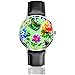 Produktbild Armbanduhr-Bunte Garten-Blumen-Klassische zufällige Quarzuhr-Geschäfts-Uhren