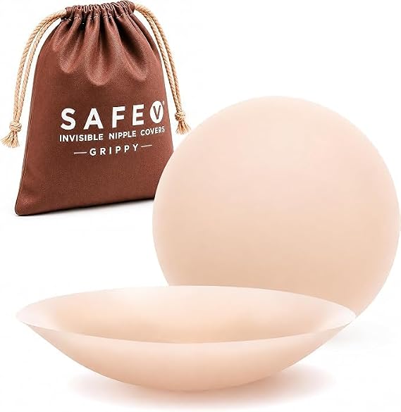 Non-Adhesive Nipple Covers for Women, Reusable Silicone, 3.15" image 3