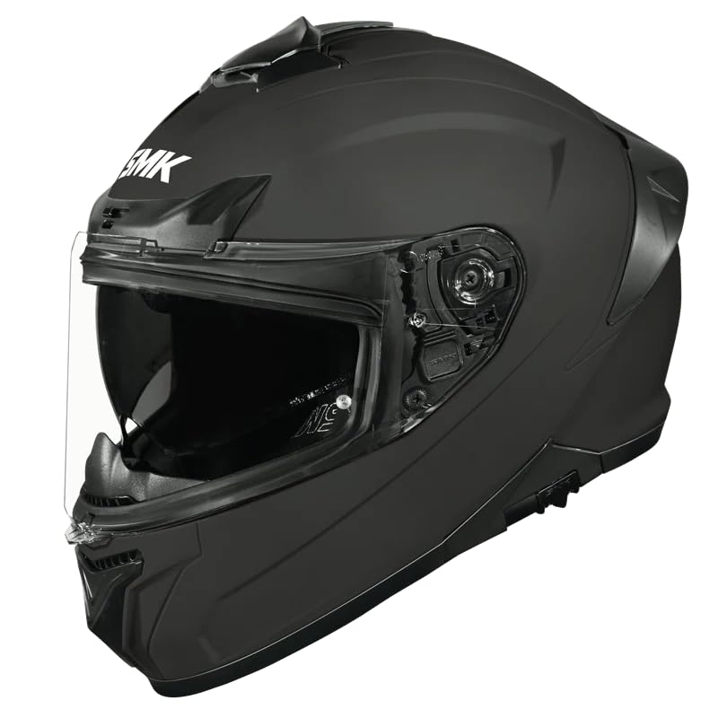 Image of SMK Typhoon Full Face Dual Visor Helmet, ISI DOT ECE 22.06 Certified, Safety Motorcycle Headgear