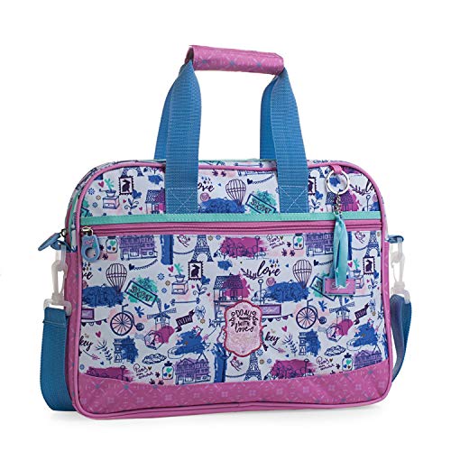 SKPAT - Maletín Cartera Extraescolar Infantil Niña Estampada. Capacidad para Blocs Libretas Libros y Portátil. Tamaño A4. Apertura Amplia. Cómodo Ligero y Resistente. 53606, Color Rosa