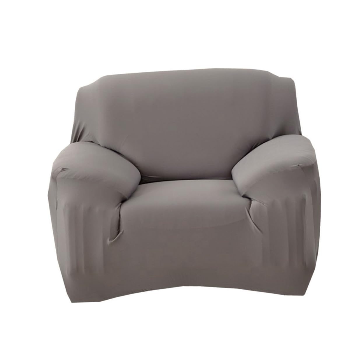 Housse de canapé extensible 1 place gris protection mobilier intérieur élastique 90-140 cm
