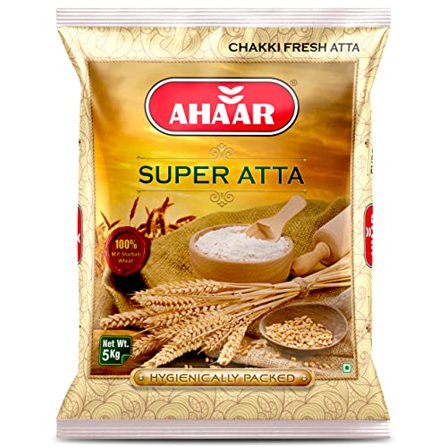 Image of Ahaar Super Atta 5Kg | 100% Natural MP Sharbati Wheat Flour