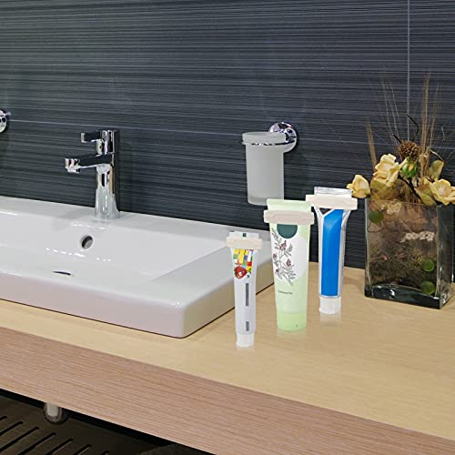 Calary 6Pcs Toothpaste Tube Squeezer Dispenser 3 Sizes Plastic Rolling Toothpaste Clip For Bathroom（Gray, White） #TOP6