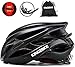 KINGBIKE Bike Helmet Ultra-Light with Removable Sun Visor for Adults Men Women (Black, L(58-61CM))