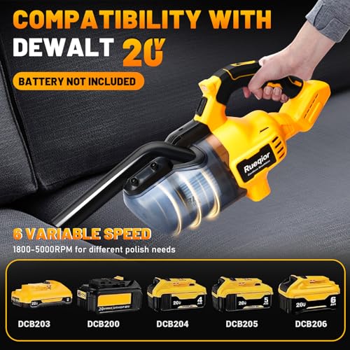 Image of Cordless Vacuum Compatible with DeWalt 20V Battery, 5 in 1 Brushless Vacuum Cleaner with 50KPA 500W Powerful Motor, 50 CFM Portable Hand Vacuum for Home Wood Floor, Car (Battery Not Included)