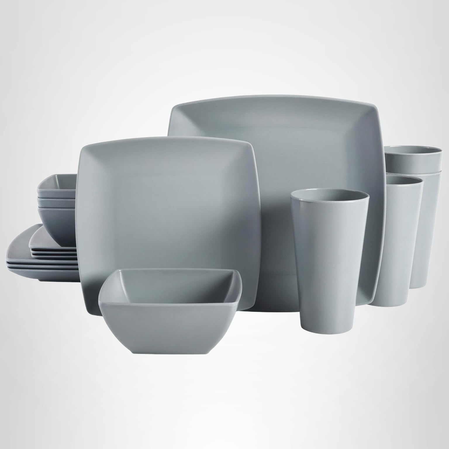 Amazon.com | Gibson Home Soho Grayson Square Melamine Plastic