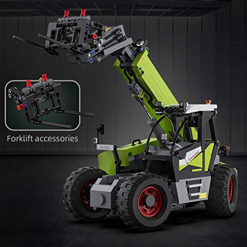 Mocdiy Technik Teleskoplader Fahrzeug Bausteine, 2.4Ghz RC Baufahrzeug Bauset mit Motoren, 1469Teile Technik… – Bild 4