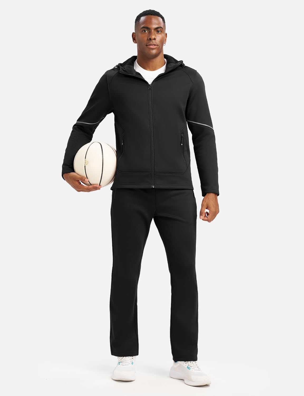 Rdruko Men's Fleece Track Sweat Suit 2 Piece Set Hooded Winter Warm Up Jogging Tracksuit Sweatsuit Sets - Image 7