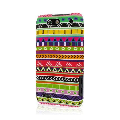 Empire Mpero Snapz Series Rubberized Case for Motorola Droid 4 XT984 - Aztec Fiesta