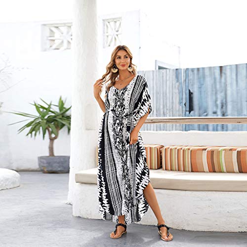 CUCUDAI Traje de banho feminino étnico turco kaftan pele de cobra listrado estampado biquíni saída d
