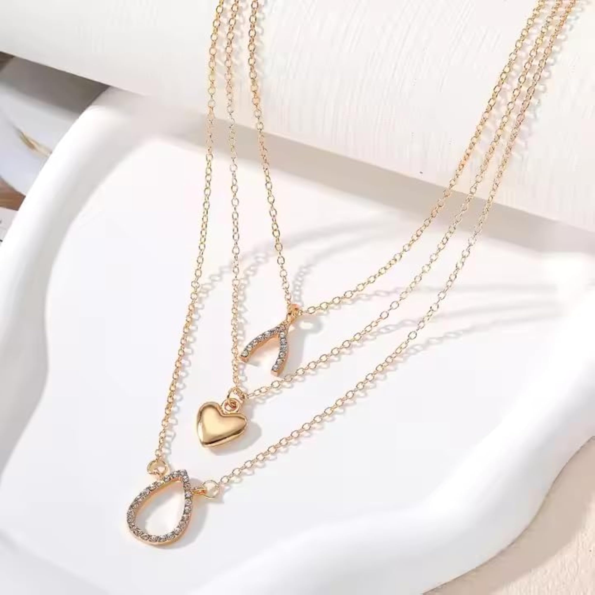 3-Layered Chain Necklace for Women & Girls, Trendy Style