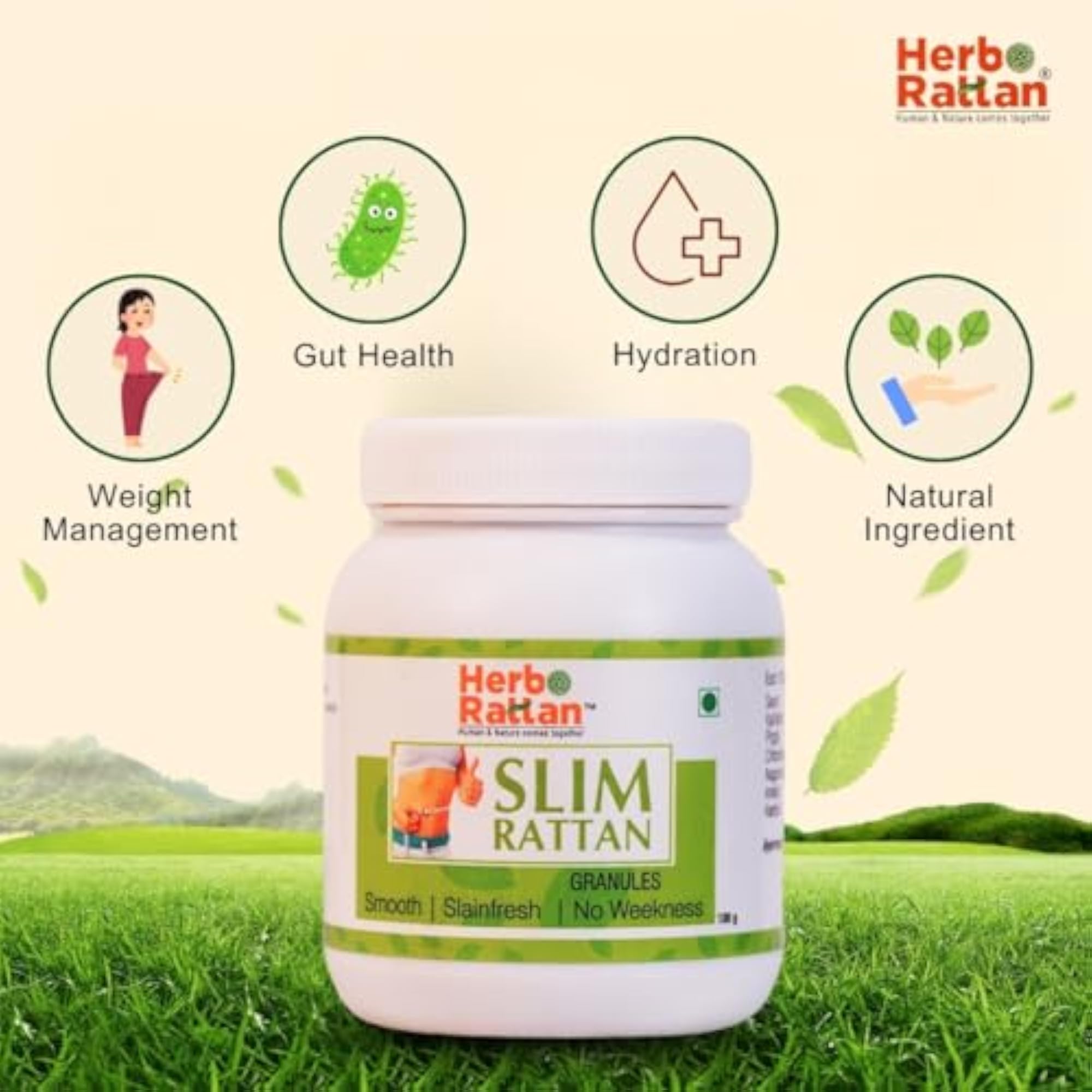 Herbo Rattan Slim Rattan Granules - 100 Gm
