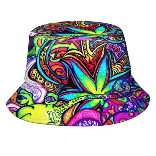 Image of Bucket Hat for Women Men, Fashion Print Outdoor Beach Hat Packable Sun Cap for Travel Hiking