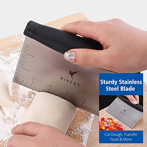 Rivexy Griddle Scraper Stainless Steel – Grill Scraper for Griddle, Griddle Scraper Tool, Flat Top Grill Scraper, Dough Scraper use for Chopping, Dicing, Cutting, Mixing Food and Cleaning - Thumbnail 6