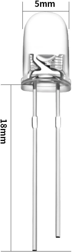 Get Popular Offer DiCUNO 450pcs 5mm Light Emitting Diode LED Lamp Assorted Kit White Red Yellow Green Blue Yellow Round Head Lights(5 Colors x 90pcs)