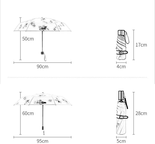 Miniatura 2 de WSZJJ Paraguas de viaje, ligero, cierre automático, compacto, resistente al viento (tamaño de paraguas plegable)