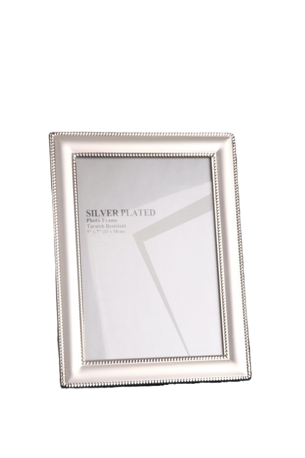 Cadre photo vintage argenté de prestige 20,3 cm avec verre minéral