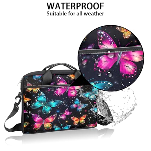 Maletín para portátil Galaxy colorido mariposa 15 pulg miniatura 3