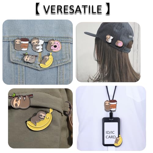 Image of Cute Cat Coffee Brooch,Funny Coffee Cup Enamel Pin, Cartoon Brooch, Lapel Pin, Enamel Badge, Cool Pin, Backpack Pin, Suitable For Daily Clothes, Bags And Hats Decoration, Gift Party