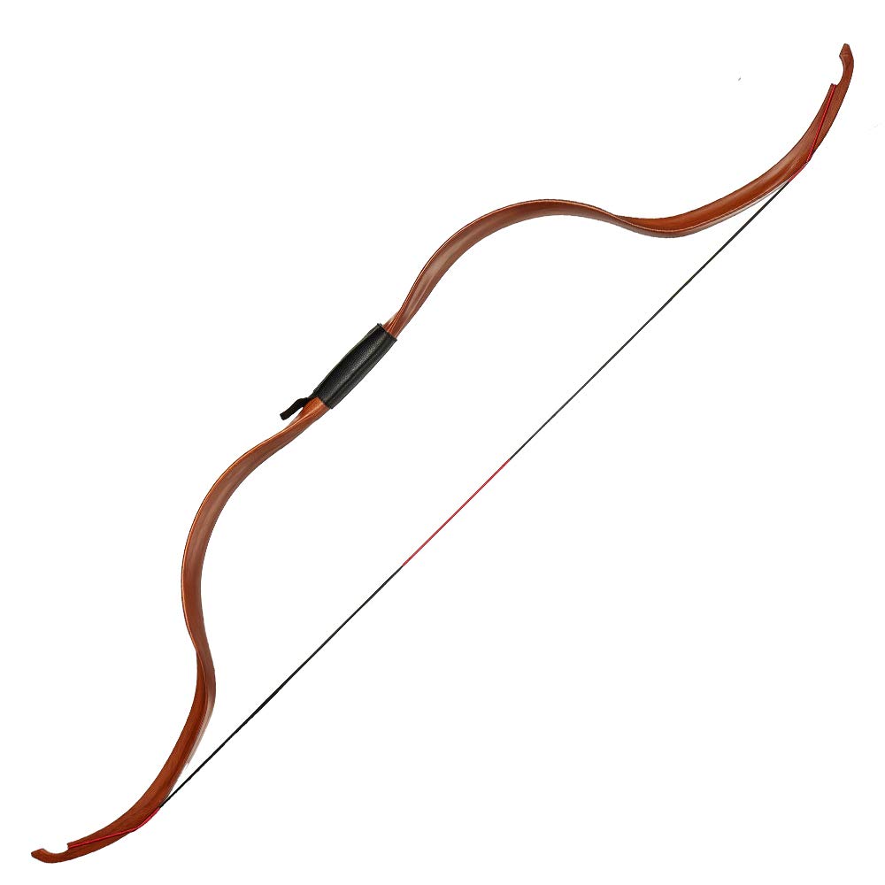 Toparchery Traditioneller handgefertigter Langbogen für Anfänger – 25 lbs Zuggewicht, 47 Zoll, zerlegbar – Ideal für Bogenschießen Einsteiger & Training
