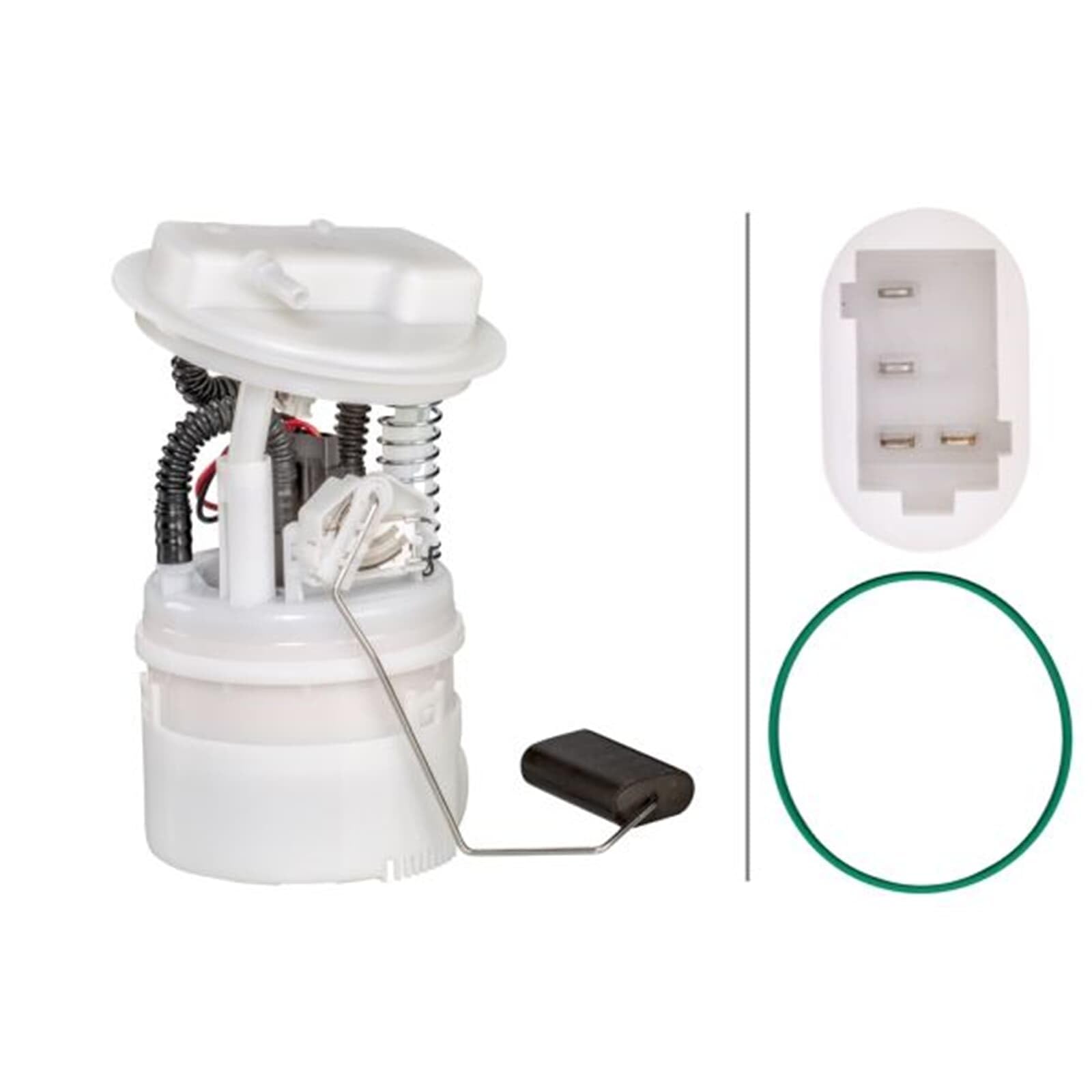 HELLA 8Tf 358 106-131 Unité D'Injection De Carburant - Électrique - 4Pôle - Avec Joint D'Étanchéite/Avec Palpeur De Carburant