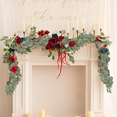 Cocoboo 7Pcs 41Ft Artificial Eucalyptus Garland Greenery Faux Garland Bulk Silver Dollar Eucalyptus Leaves Vines Plants For Wedding Arch Wall Garden Christmas Decoration #TOP6