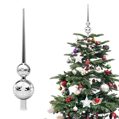 Christbaumspitze Stern Weihnachtsbaumspitze Silber Weihnachtsbaum...