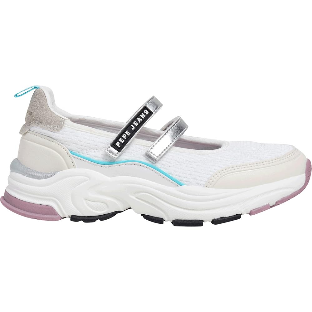 Pepe Jeans MAVE Ballet G Sneak, White (Off White), 13.5 UK