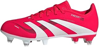 adidas Unisex Kinder Predator League Soft Ground Football Boots Kids, Lucid Red/Cloud White/Core Black, 31 EU