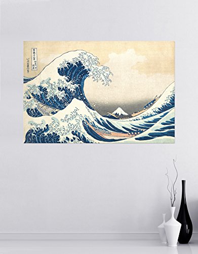 Pôster impresso The Great Wave Off Kanagawa por Katsushika Hokusai Impressão ecológica livre de PVC