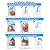 3PCS Sink Water Filter Faucet, Universal 360 ° Rotating Bathroom Sink Filter, Kitchen Faucet Water Filter Removes Chlorine Fluoride Heavy Metals Hard Water for Home Bathroom & Kitchen, w/Cartridges