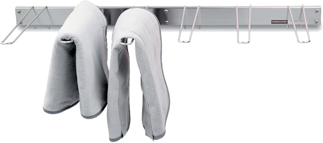 Hydrocollator 00-4016 Wall-Mounted Towel Rack, 13 Hooks, 33" Length x 2" Width