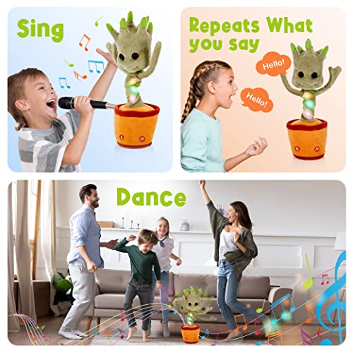 Dancing Baby Groot Toy, Dancing Groot Mimicking Toy For Kids, Dancing Cactus For Babies, Pop Baby Groot Plush Toy, Talking Cactus Toy For Boys And Girls, Mimic Singing Grut Baby Toys, Baby Gifts #TOP2