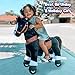 PonyCycle Official Ride On Black Horse with White Hoof Mechanical Pony Giddy up Pony Plush Toy Walking Animal Size 4 for Age 4-8 Years - Ux426