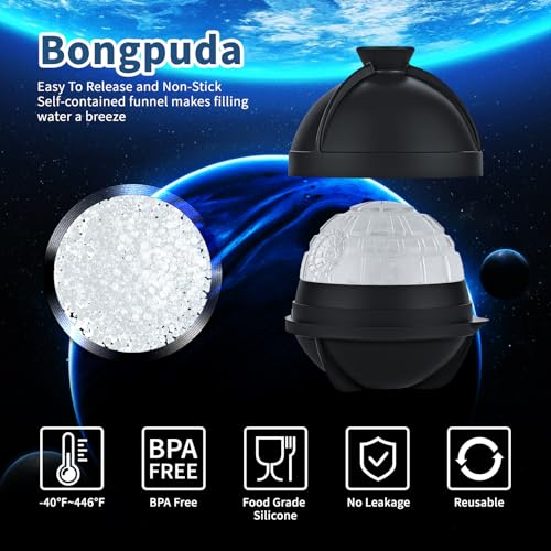Moldes de hielo 3D Death Star de silicona 4 piezas miniatura 6