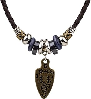 剣 ペンダント ボヘミアンスタイル エスニック 編組 ビーズ ネックレス ヴィンテージ 部族 ネックレス 女性 男性