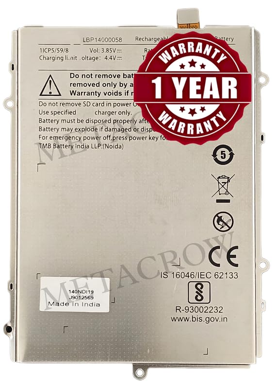 Image of Original LBP14000058 Battery Compatible for Lava V Plus 6 Prime - (4000mAh) - 1 Year Warranty JK1