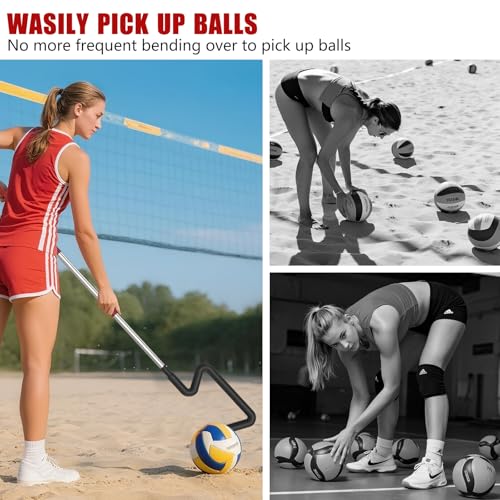 Volleyball Spike Trainer, Height Adjustable Volleyball Hitting Trainer, Hitting Training Tool for Snapping, Serving and Jumping Drills, Hitting Training Equipment for Beginners and Professionals - Image 6