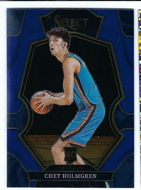 CHET HOLMGREN 2022-23 Panini Select Premier Level #196 Retail Blue Rookie Card RC Gonzaga Bulldogs Oklahoma City Thunder Basketball