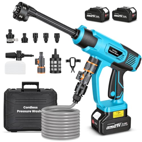 Akku Hochdruckreiniger 100bar, Mobiler Akku Druckreiniger Kompatibel mit Makita 18V Akkus...