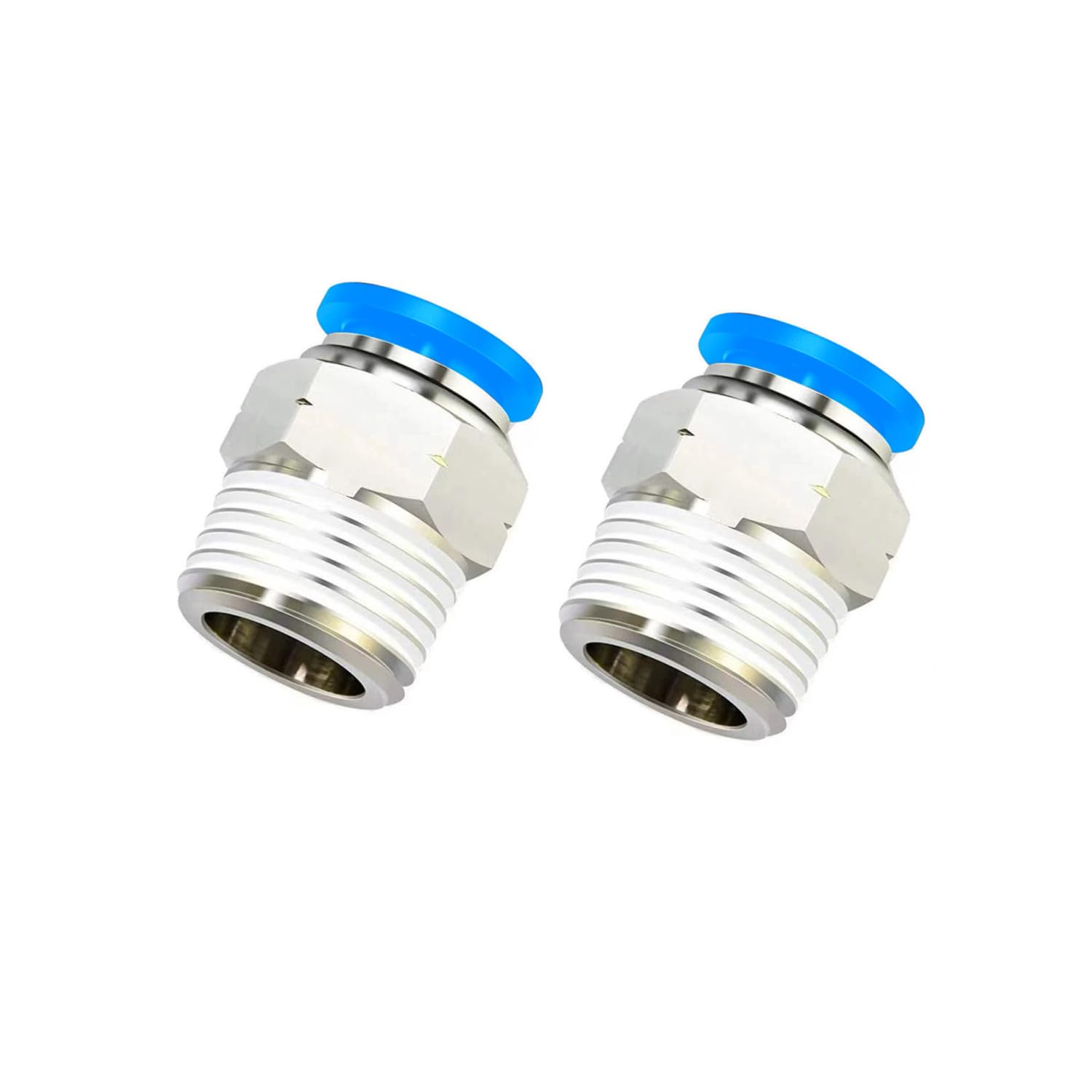 PNEUMATIC - Tubo de 8 mm de diámetro exterior x rosca NPT macho de 1/8 pulgadas, conector recto macho PC8-N1 (paquete de 10)