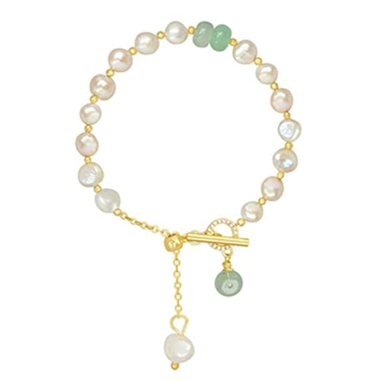 Bling Queen Womens Stainless Steel Natural Stone Pearl Pendant Bracelet, Latest Bracelet Collections, Trendy Bracelet For Women, Designer Bracelet, Ladies Bracelet, Dainty Bracelet For Girls(Pearl) (B09J2GQGPV) Amazon Price History, Amazon Price Tracker