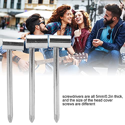 Guitar Neck Adjustment Tool, Universal Truss Rod Wrench for Maintenance(Three Sets of Silver 6.35MM+7MM+8MM) - Image 3