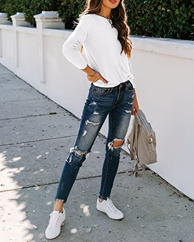 Sherosa-Womens-T-Shirts-Long-Sleeve-Crew-Neck-Shirts-Basic-Tee-Tops-Blouse 514Od+4YpKL