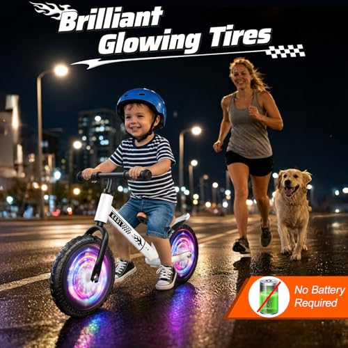Toddler Balance Bike with Light-Up Wheels